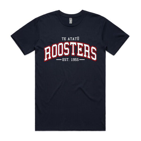 Roosters College Adults Tee - Navy Thumbnail