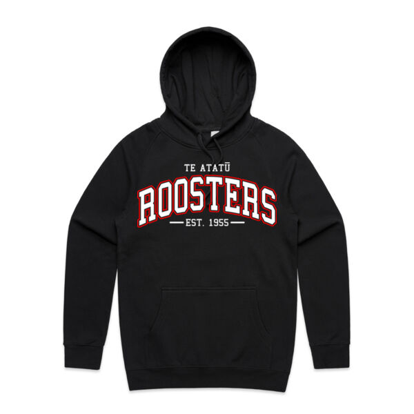 Roosters College Adults Hoodie - Black Thumbnail
