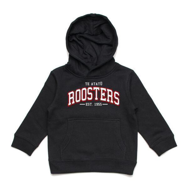Roosters College Kids Hoodie - Black Thumbnail