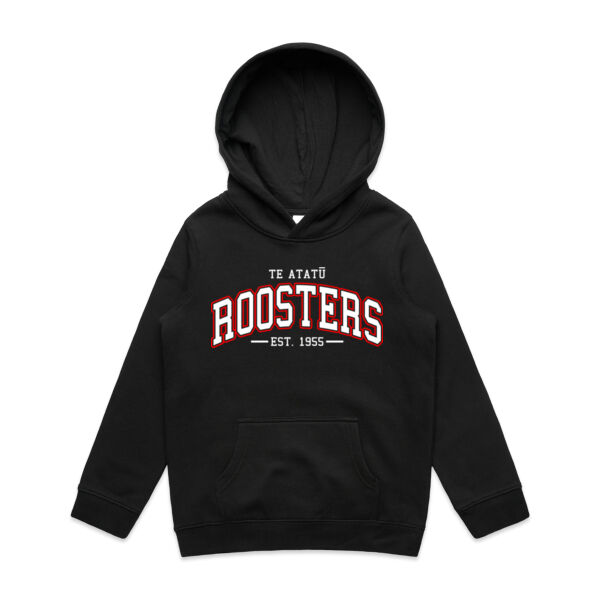 Roosters College Youth Hoodie - Black  Thumbnail