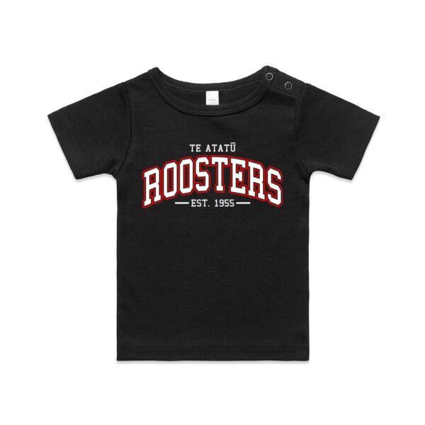 Roosters College Infants Tee - Black  Thumbnail