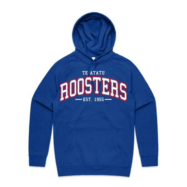 Roosters College Adults Hoodie - Royal Thumbnail