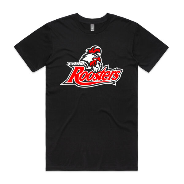 Roosters Mascot Adults Tee - Black Thumbnail