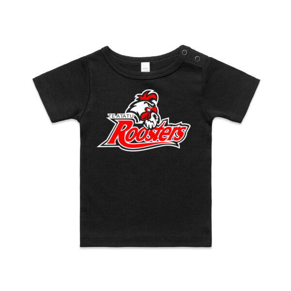 Roosters Mascot Infants Tee - Black Thumbnail