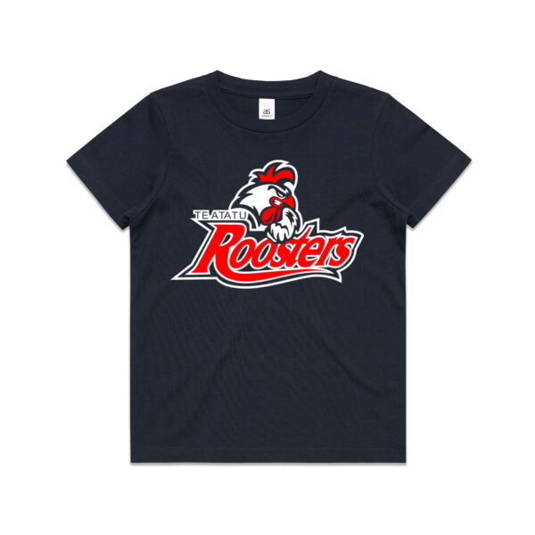 Roosters Mascot Kids Tee - Navy Thumbnail