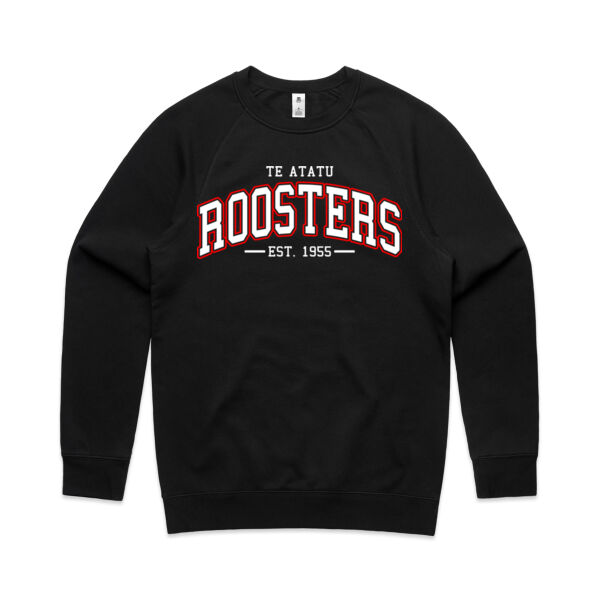 Roosters College Adults Crew - Black Thumbnail