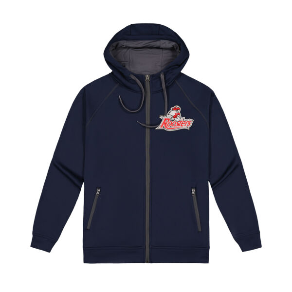 Embroidered Logo Adults Performance Zip Up - Navy Thumbnail